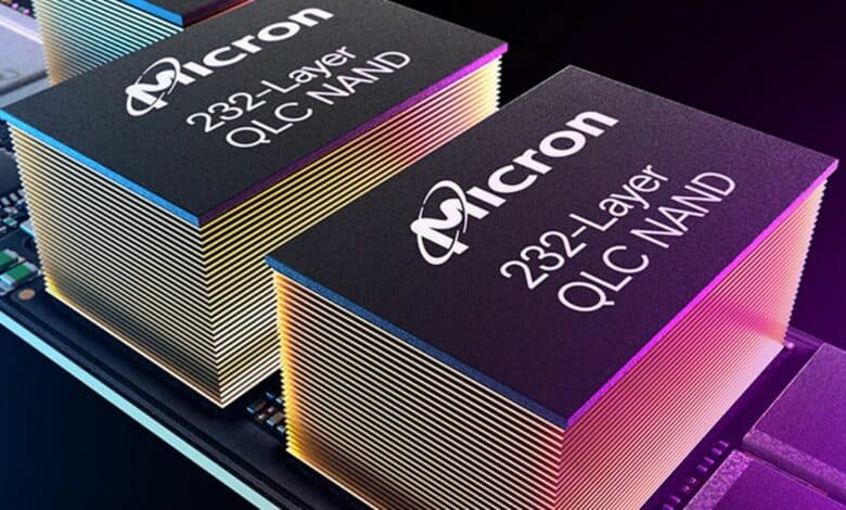 ميكرون تعلن عن إنتاج ذاكرة QLC NAND بتقنية 232 طبقة